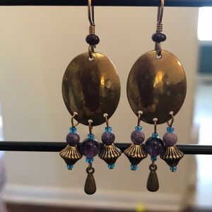Vintage dangling beaded earrings